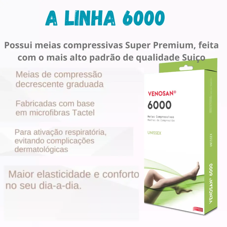 Meia Venosan 6000 Compressão 20-30 mmHg, 7/8