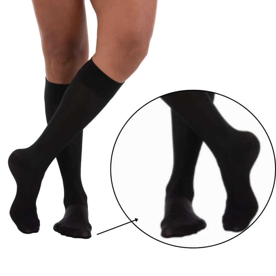 Meia Venosan Legline Compressão 20-30 mmHg, 3/4 Cor Preto