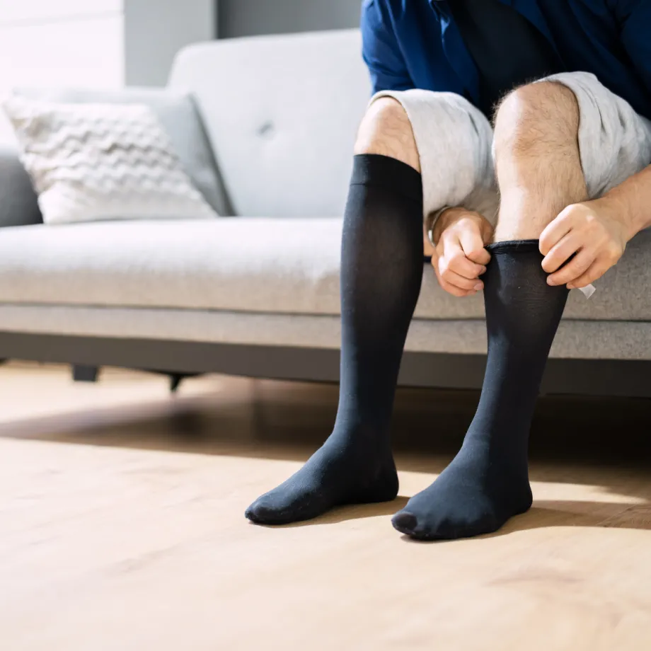 Meia Venosan Legline Compressão 20-30 mmHg, 3/4 Cor Preto
