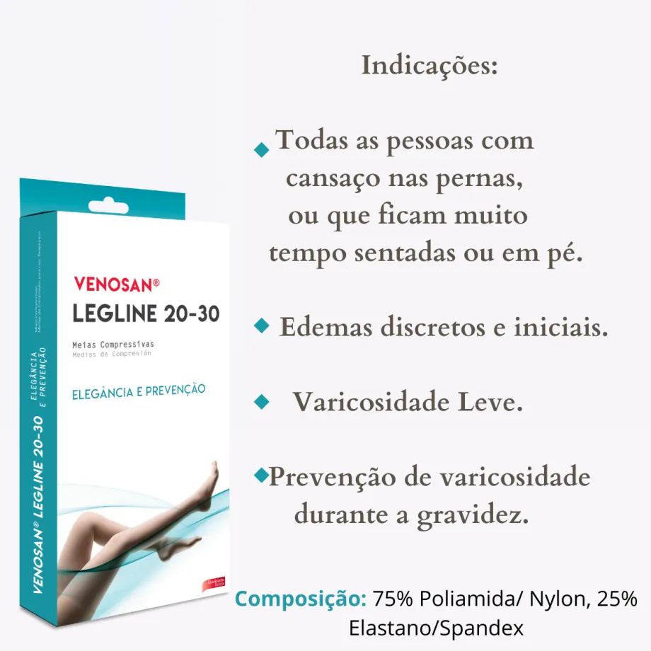 Meia Venosan Legline Compressão 20-30 mmHg, 7/8